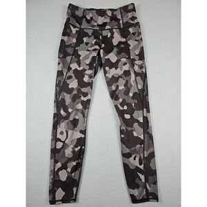 Athleta Lightning Camo 7/8 Tight Athletic Leggings Pockets Size S Green